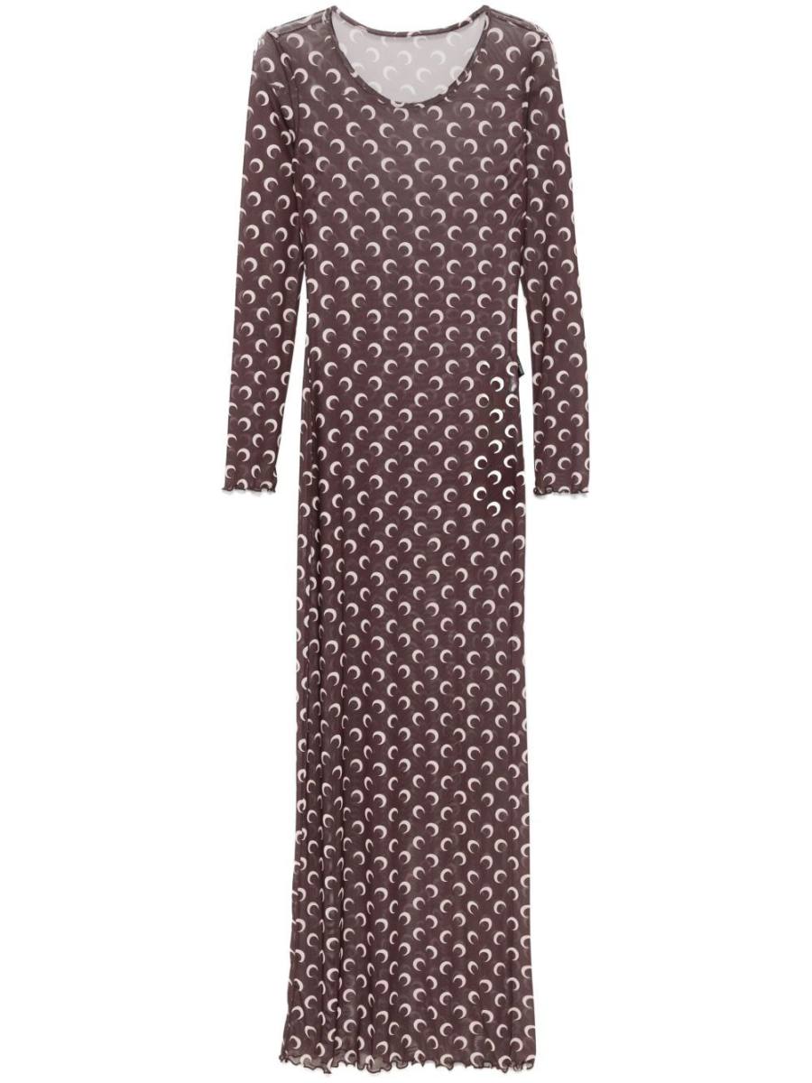 Moon-print maxi dress