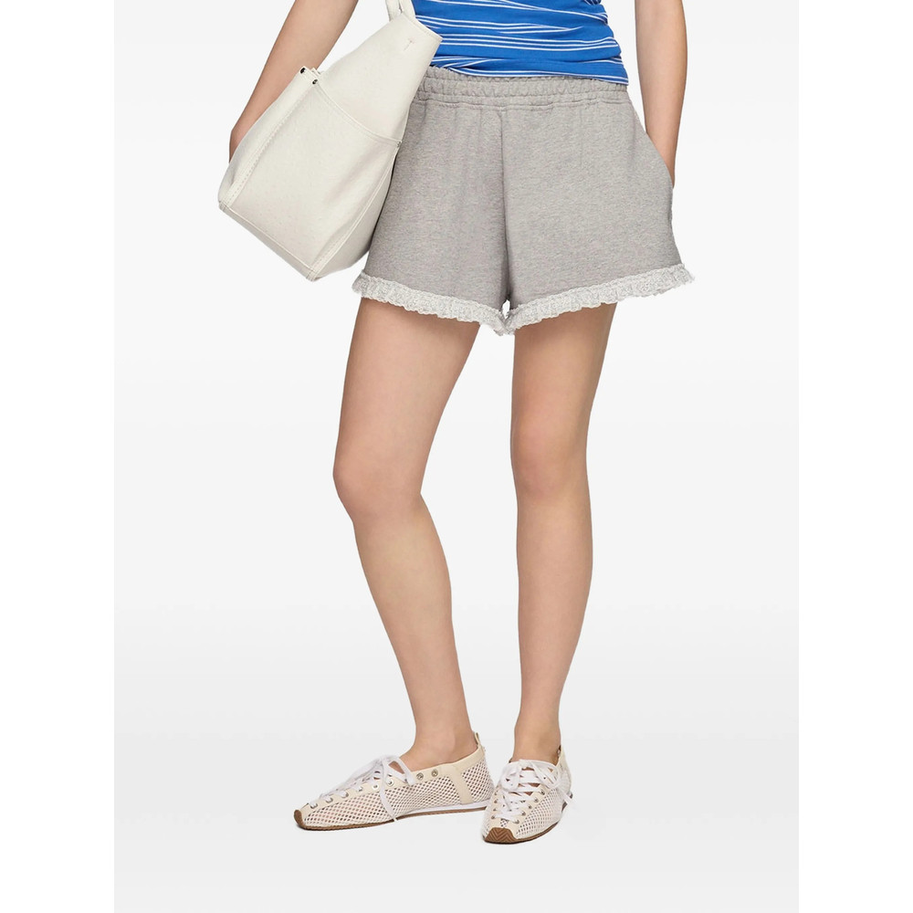 Ganni Isoli Lace-trim Shorts