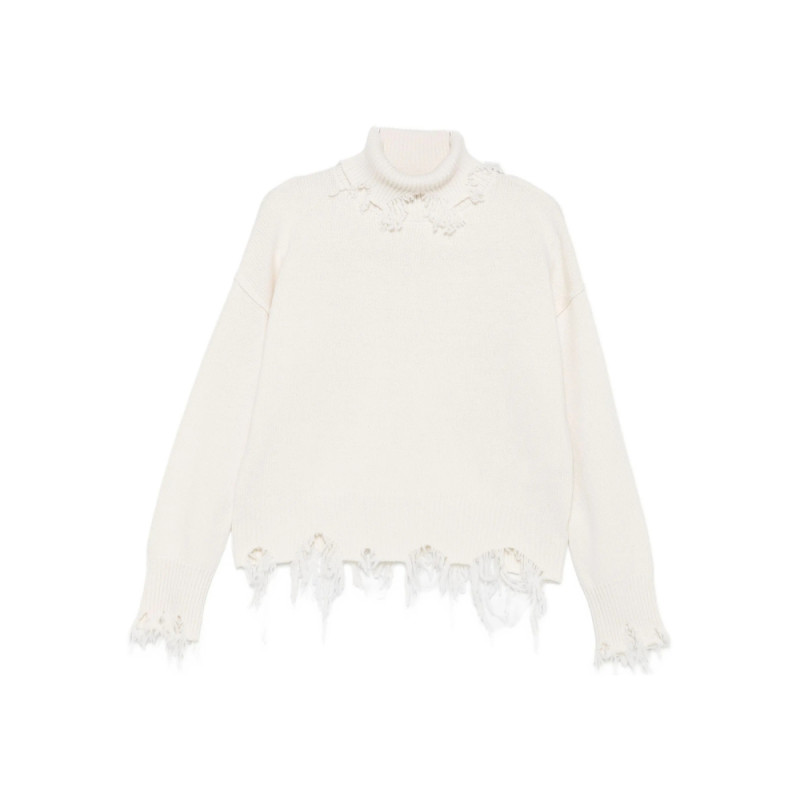 Seafarer STELLA Frayed-edges High-neck Sweater