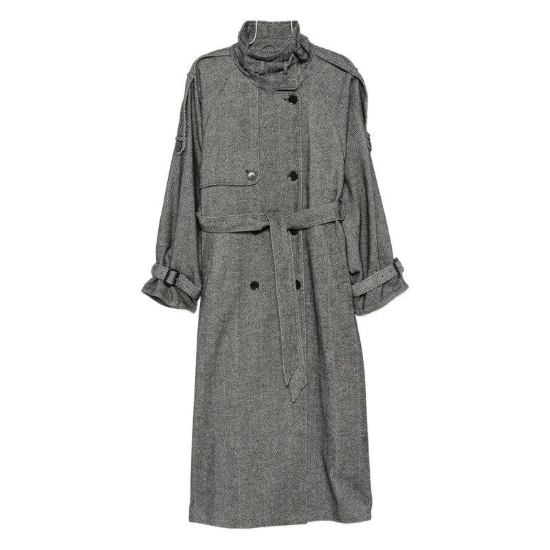 Gestuz Herringbone Belted Coat