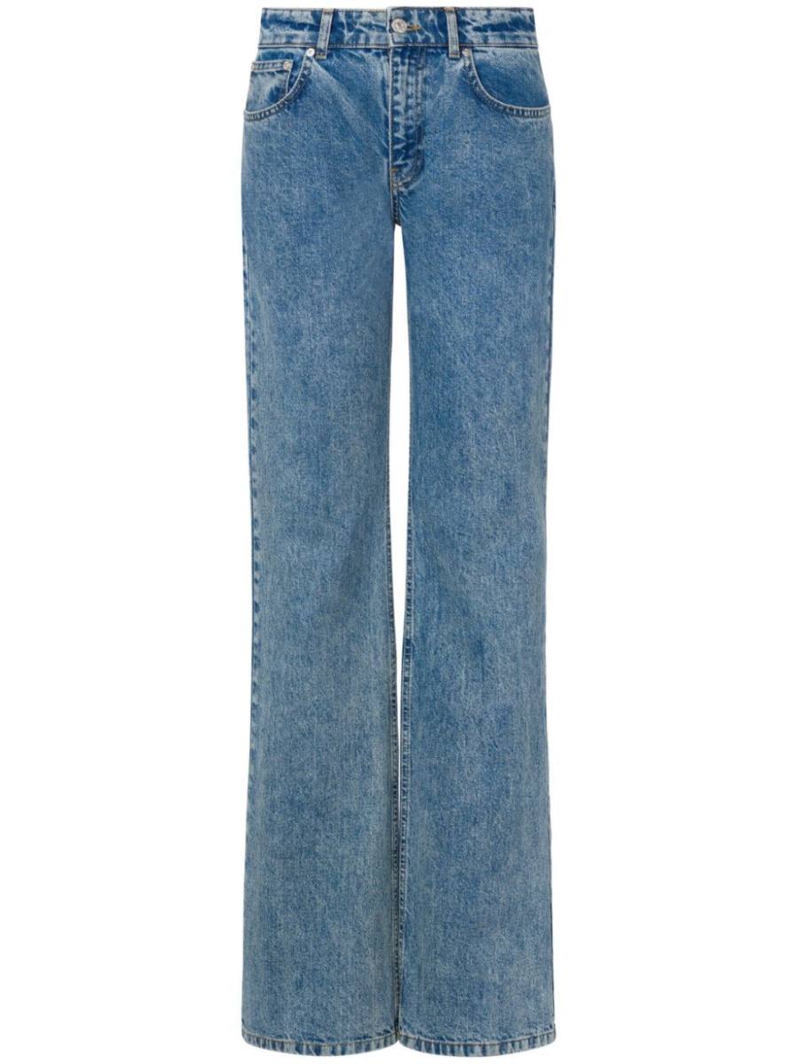 low-rise straight-leg jeans