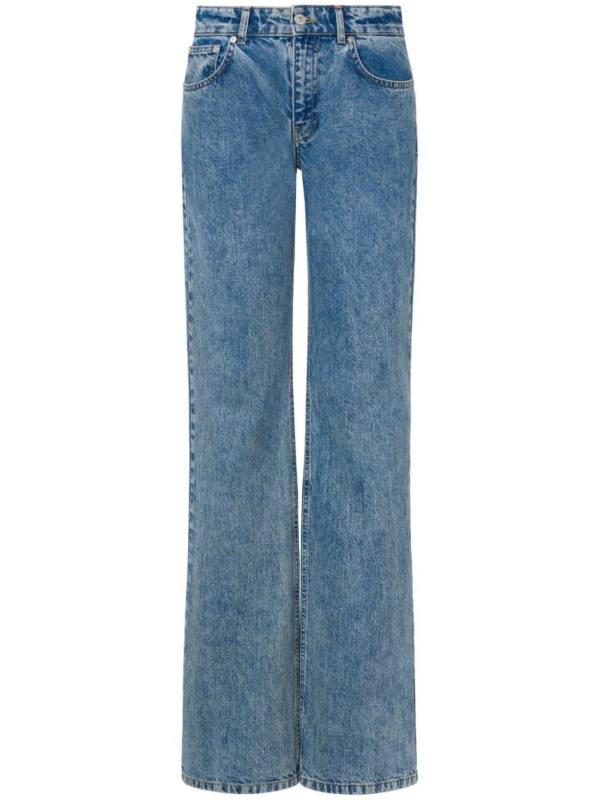 low-rise straight-leg jeans