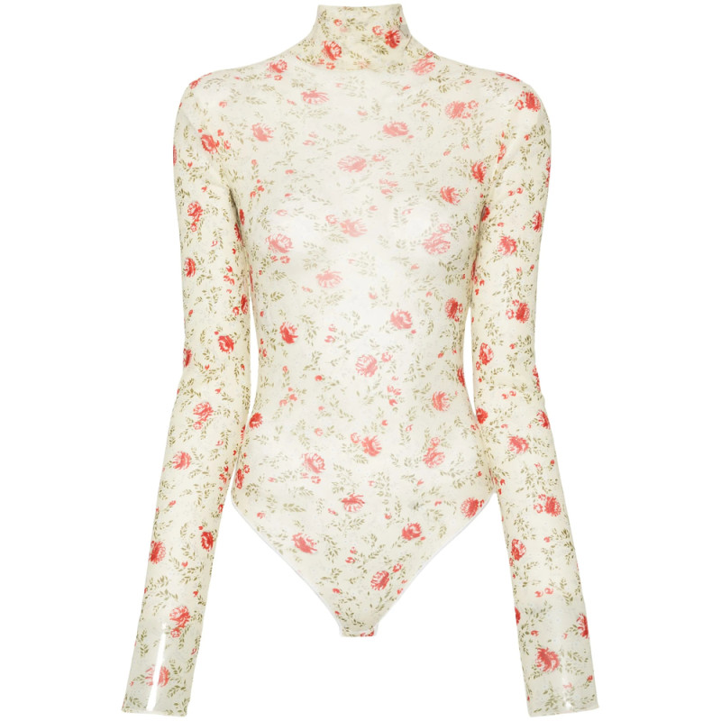 Prada Floral Mesh Bodysuit
