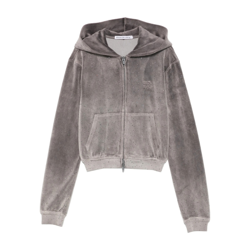 Alexander Wang Embellished Hooded Sweater