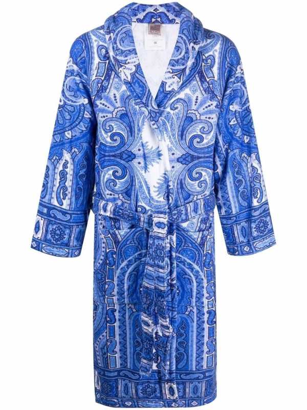 paisley print bathrobe