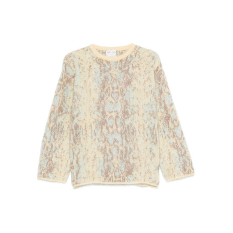 Forte Forte Snakeskin-pattern Crew-neck Sweater