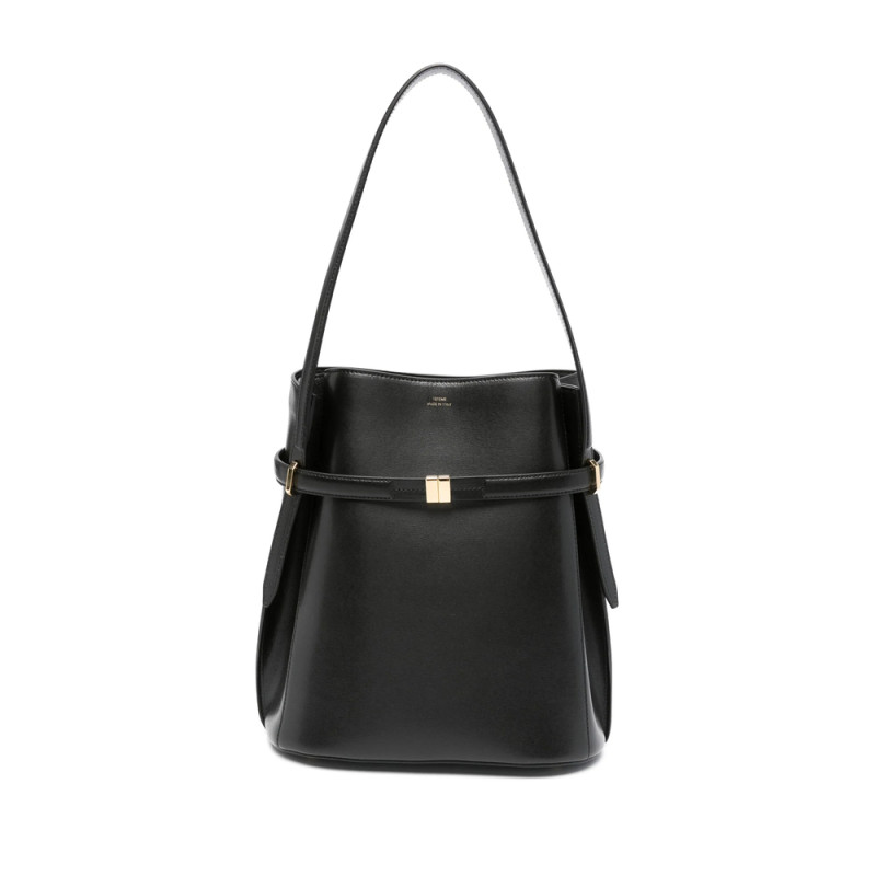 Toteme Belted Leather Bucket Bag