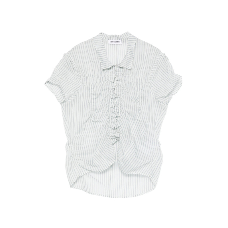 Low Classic Striped Ruffled Shirt