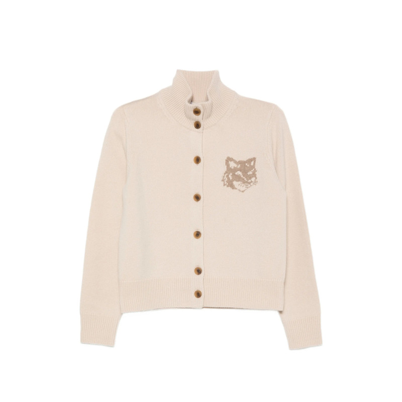 Maison Kitsuné Bold Fox Head Intarsia-knit Cardigan