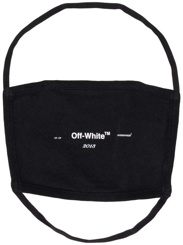 logo-print face mask