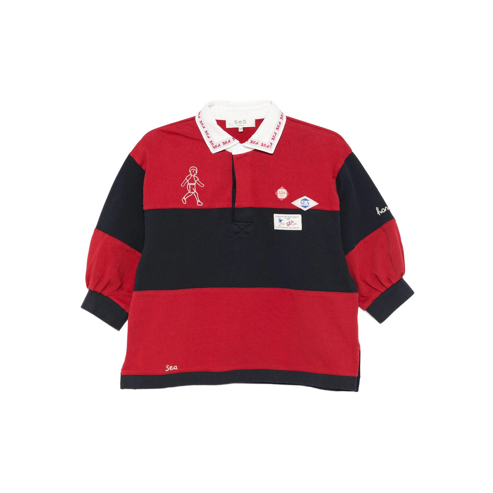 Sea Striped Polo Top