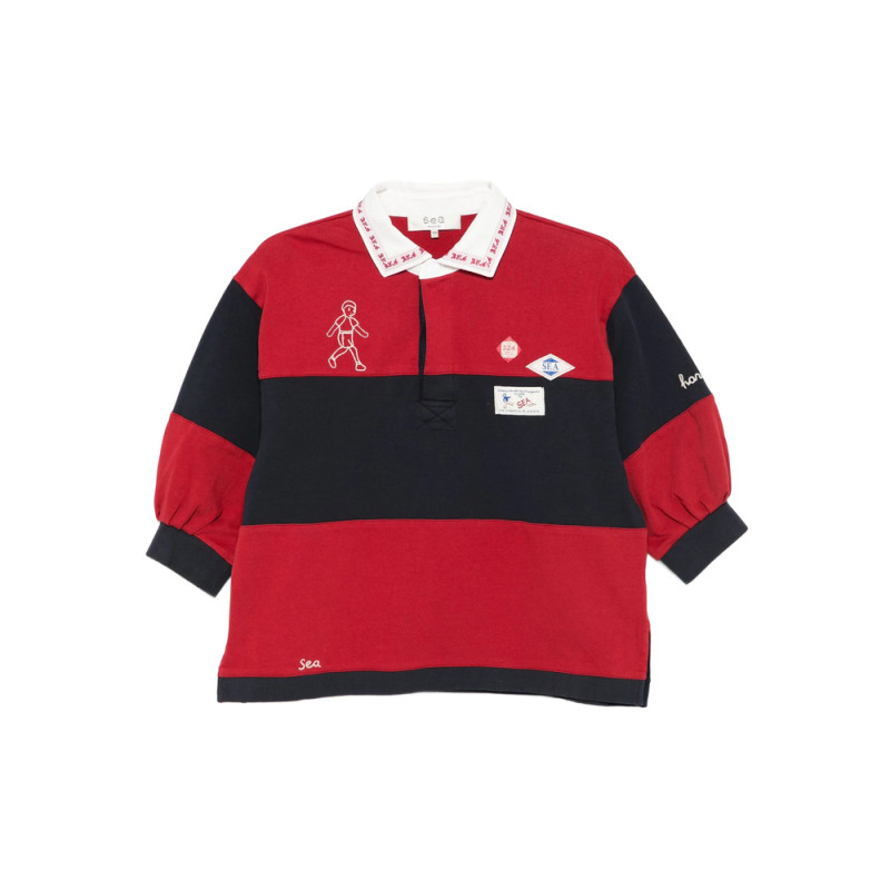 Sea Striped Polo Top