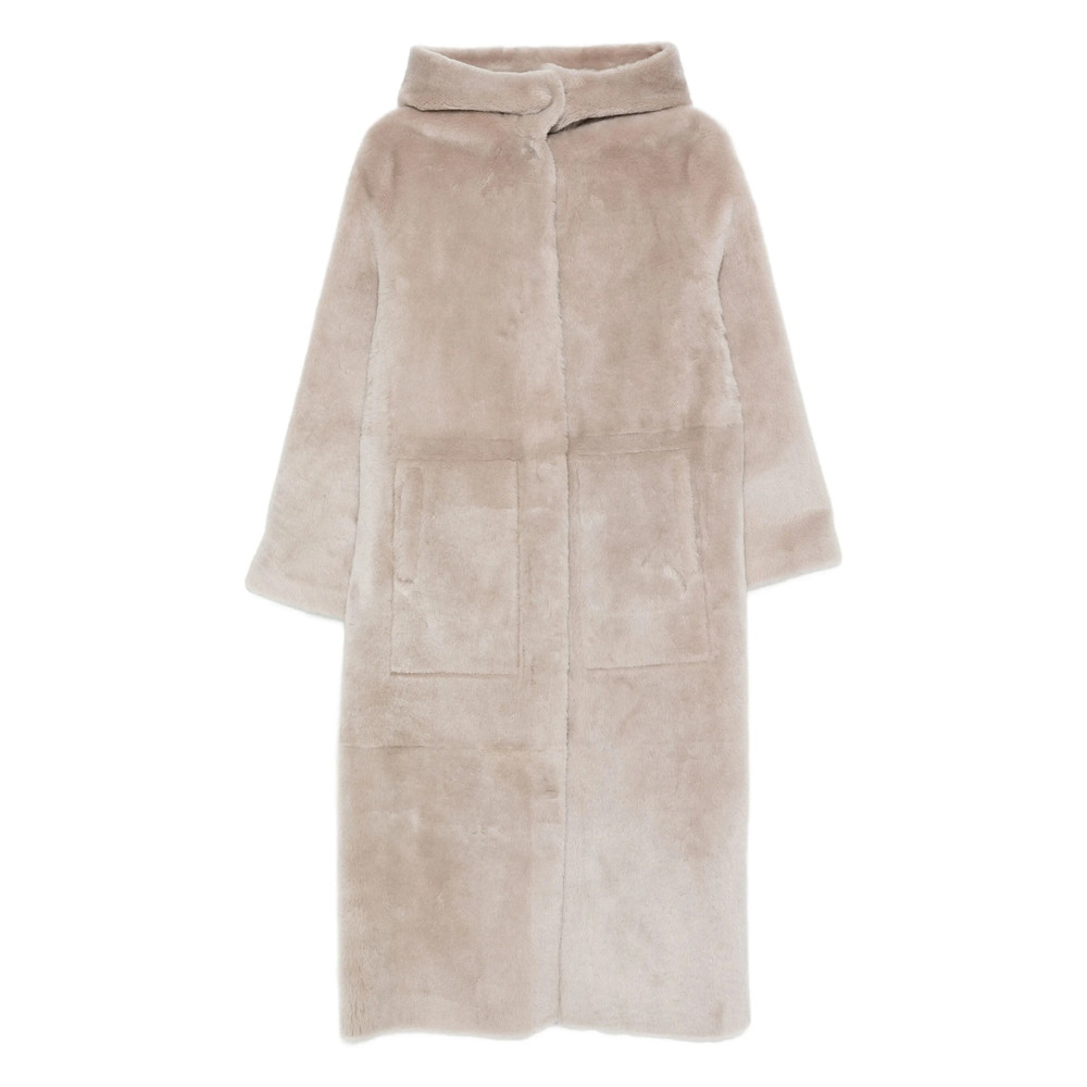 Simonetta Ravizza Hooded Shearling Coat