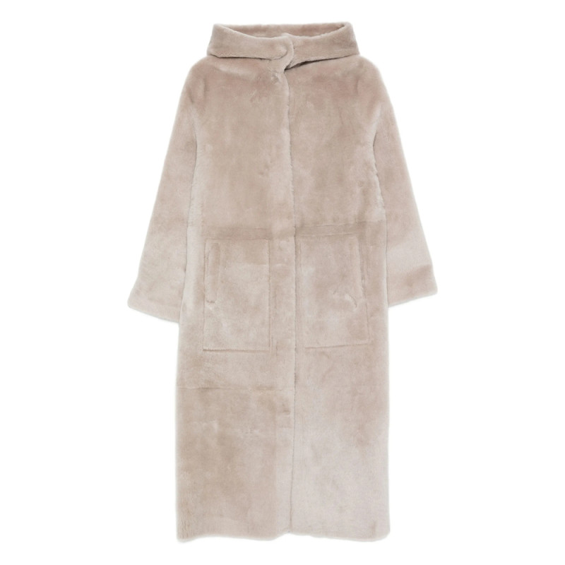 Simonetta Ravizza Hooded Shearling Coat
