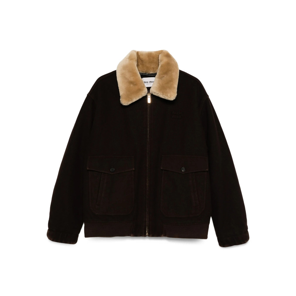 Miu Miu Faux-fur Collar Jacket