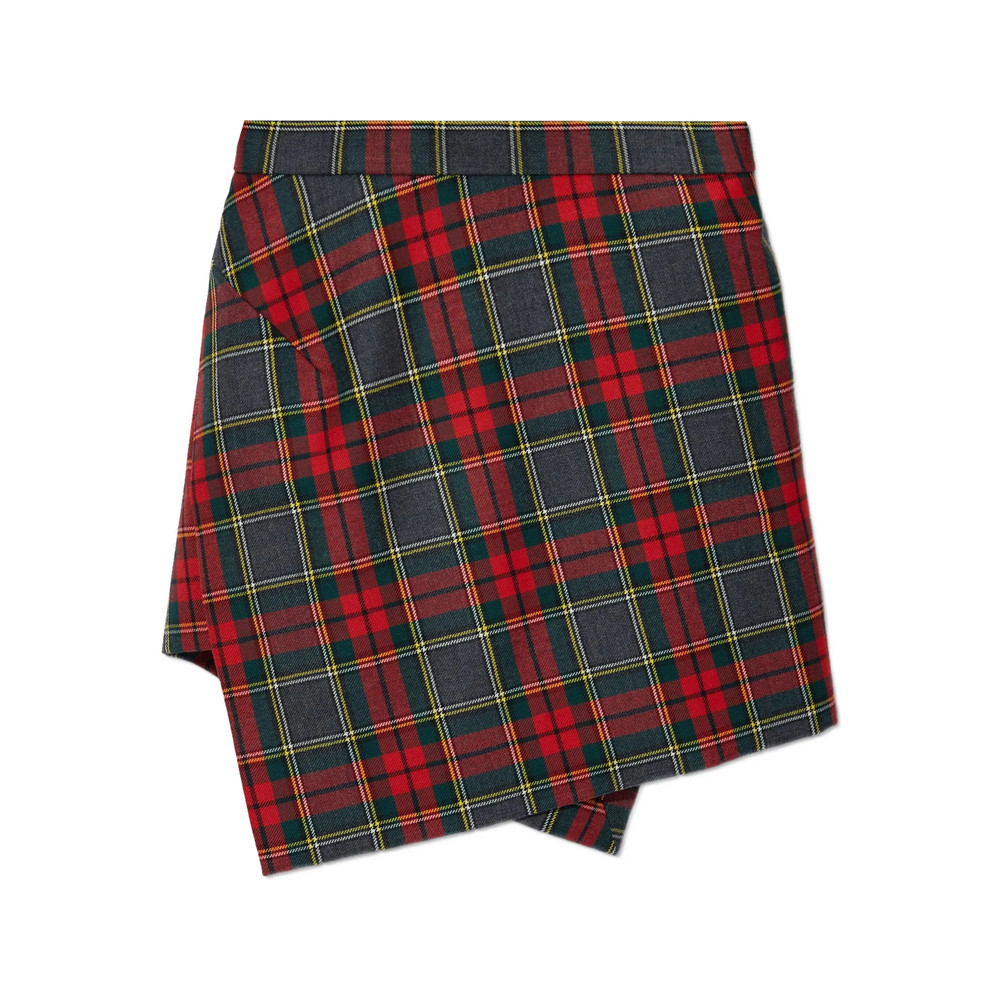 Vivienne Westwood Asymmetric Plaid Mini Skirt