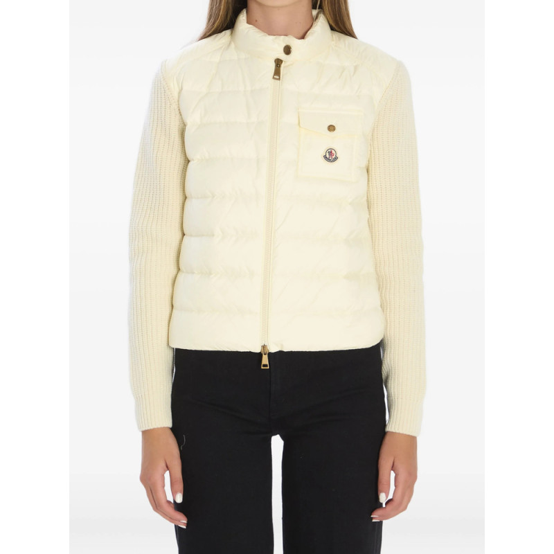 Moncler Padded-front Chest-pocket Cardigan