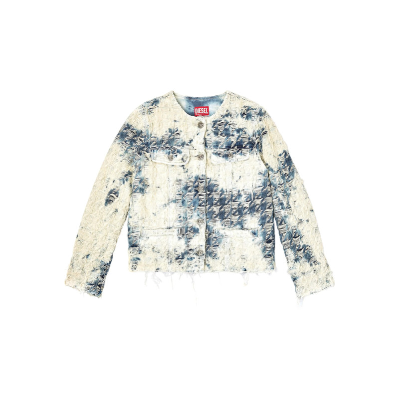 Diesel Houndstooth-weave Denim Jacket