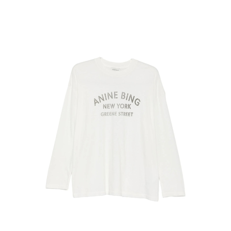 Anine Bing Logo-print Long-sleeve T-shirt