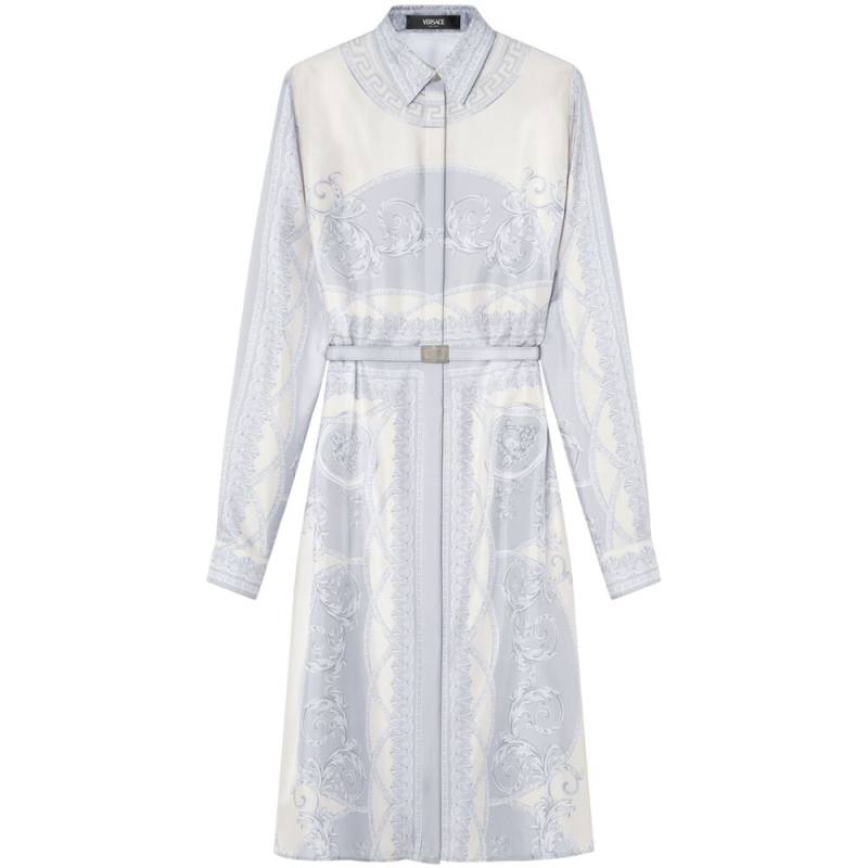 Versace La Coupe Des Dieux Midi Shirt Dress