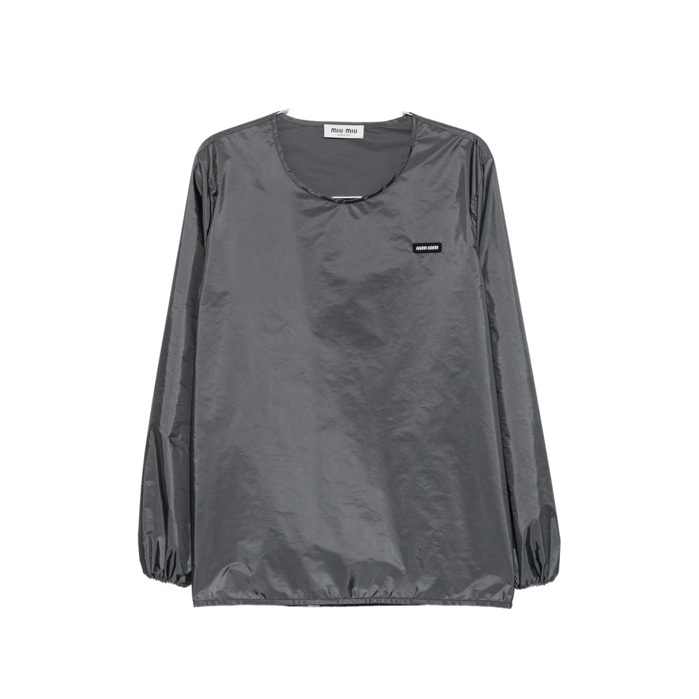 Miu Miu Logo-patch Long-sleeve Top