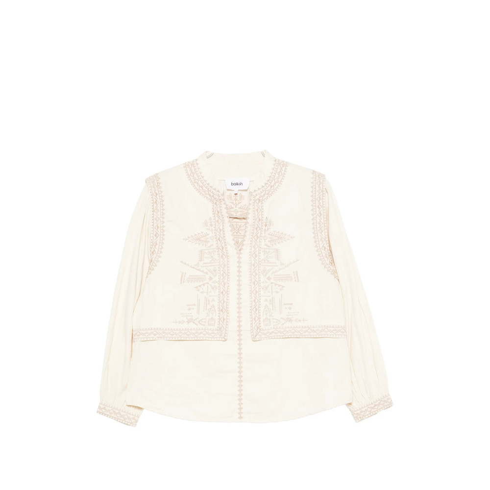 Ba & sh Embroidered Long-sleeve Blouse