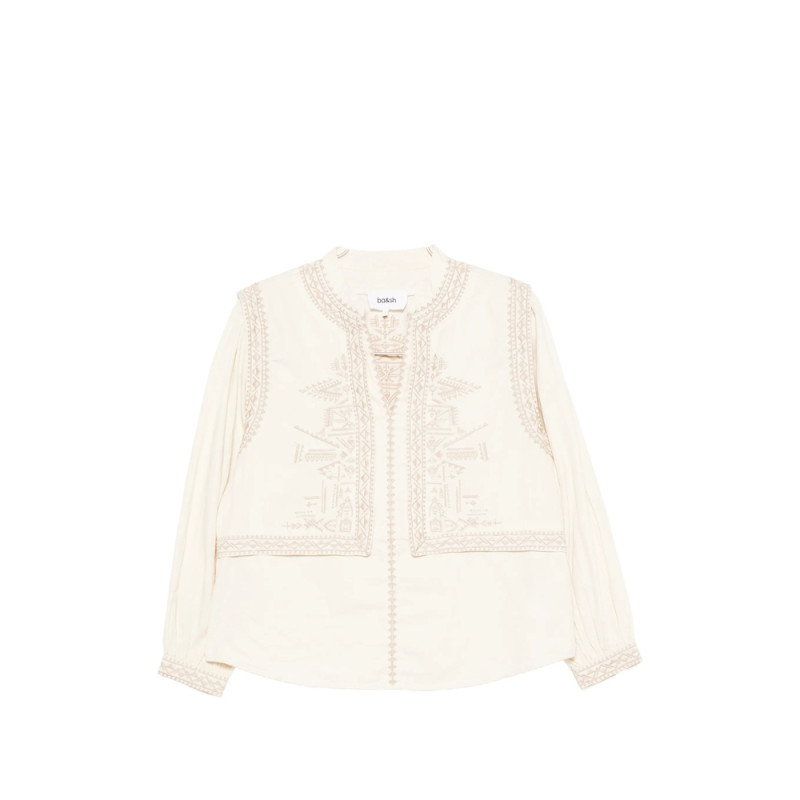 Ba & sh Embroidered Long-sleeve Blouse