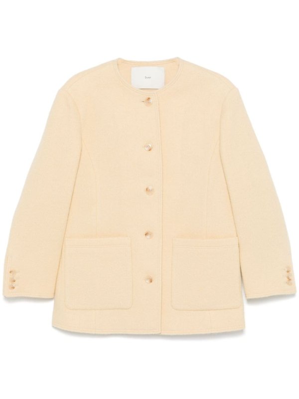 collarless jacket