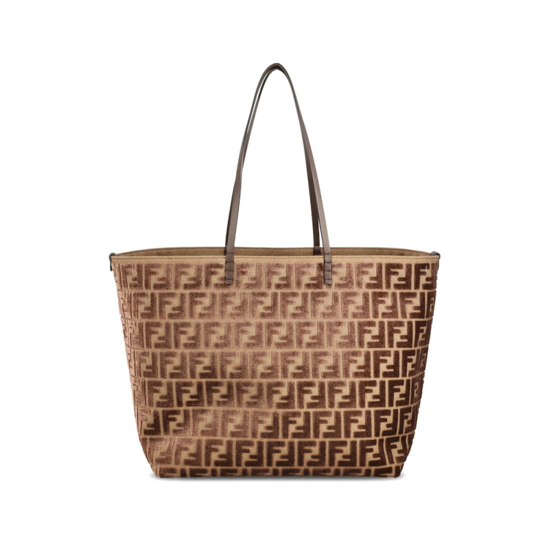 Fendi FF Logo Velvet Tote Bag