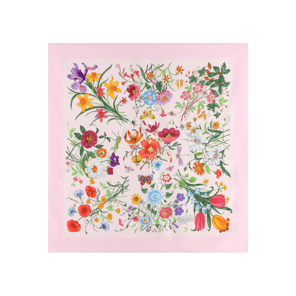 Gucci Floral-print Silk Scarf