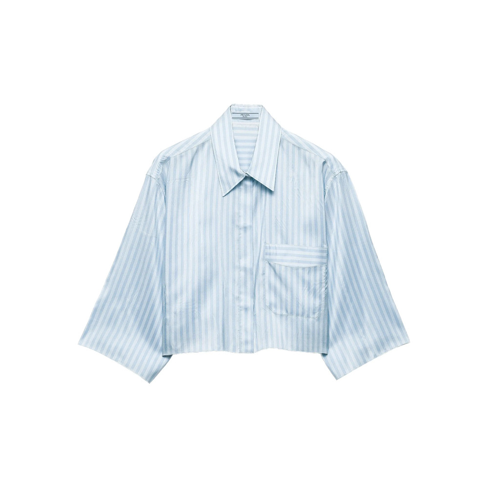 Prada Striped Patch-pocket Shirt