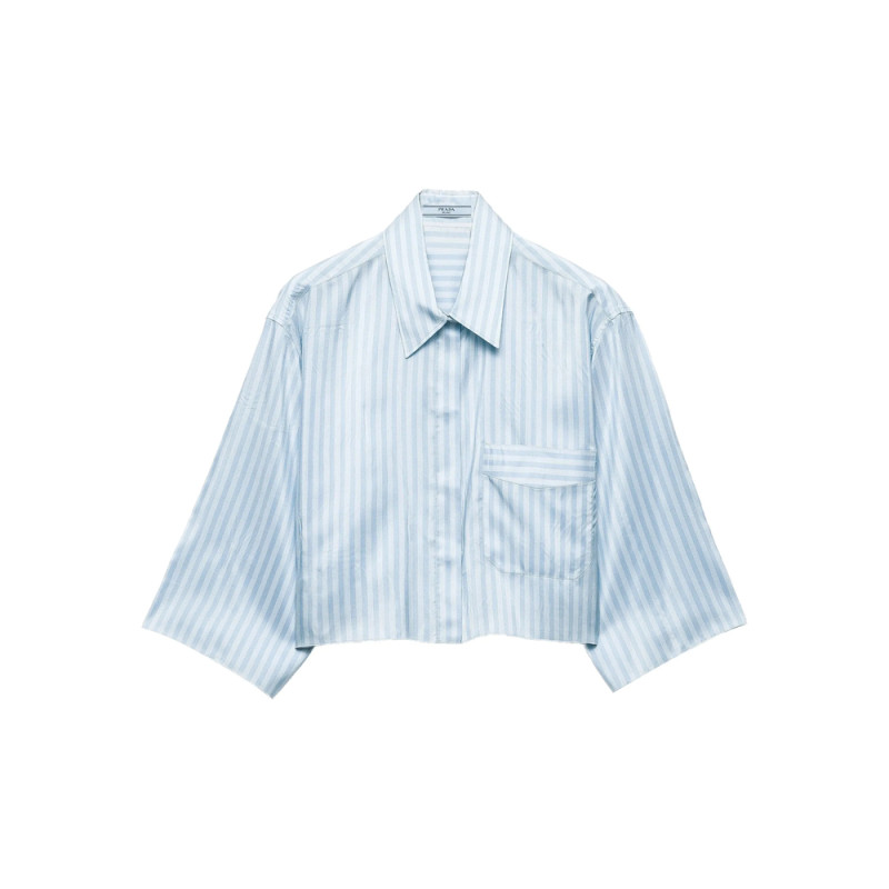 Prada Striped Patch-pocket Shirt