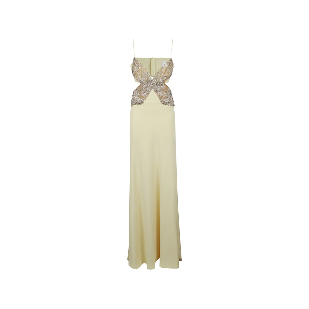 Costarellos Azmira Crystal-embellished Cut-out Maxi Dress