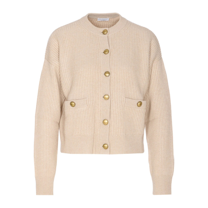 Brunello Cucinelli English Ribbed-knit Button-up Cardigan
