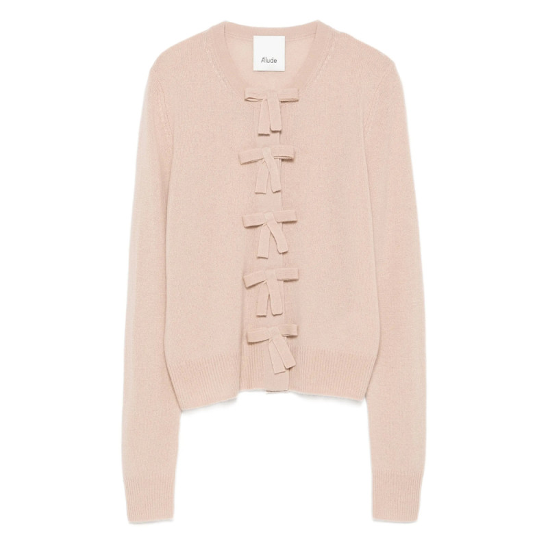 Allude Bow-detail Cashmere Cardigan