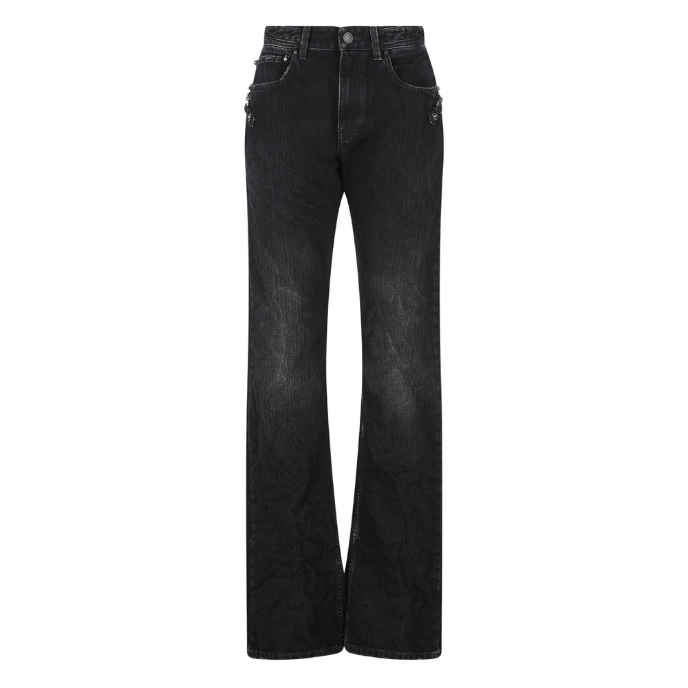 Balenciaga City Buckle Studded Trousers