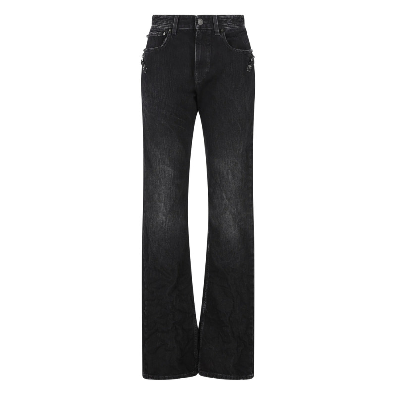 Balenciaga City Buckle Studded Trousers