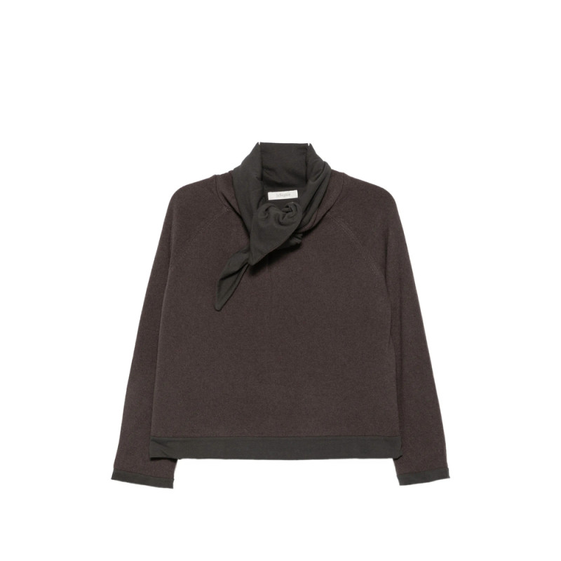 Jc Sophie Poppy Scarf-detail Raglan-sleeve Sweater