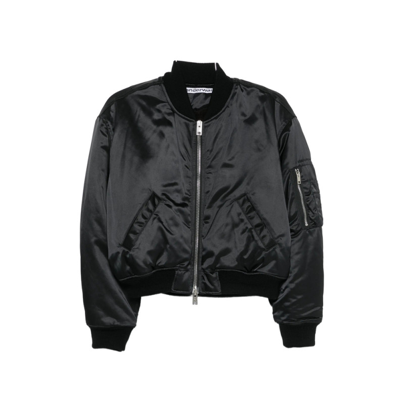 Alexander Wang Satin-finish Bomber Jacket