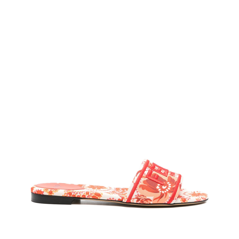 Fendi Logo-embroidered Slides