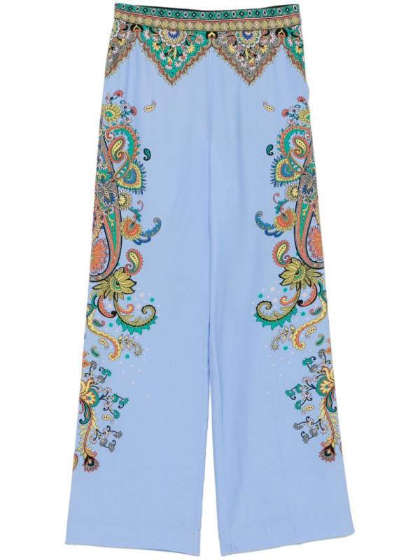 floral silk trousers