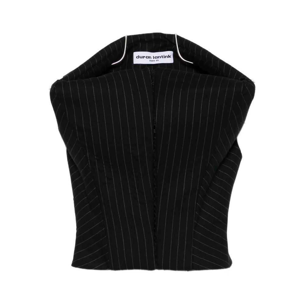 Duran Lantink Pinstripe Cropped Top