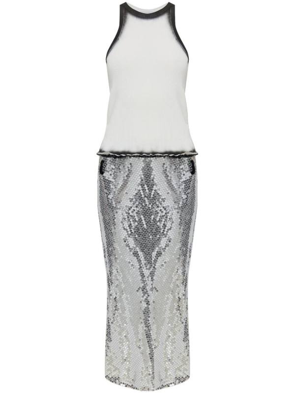 panelled midi dress
