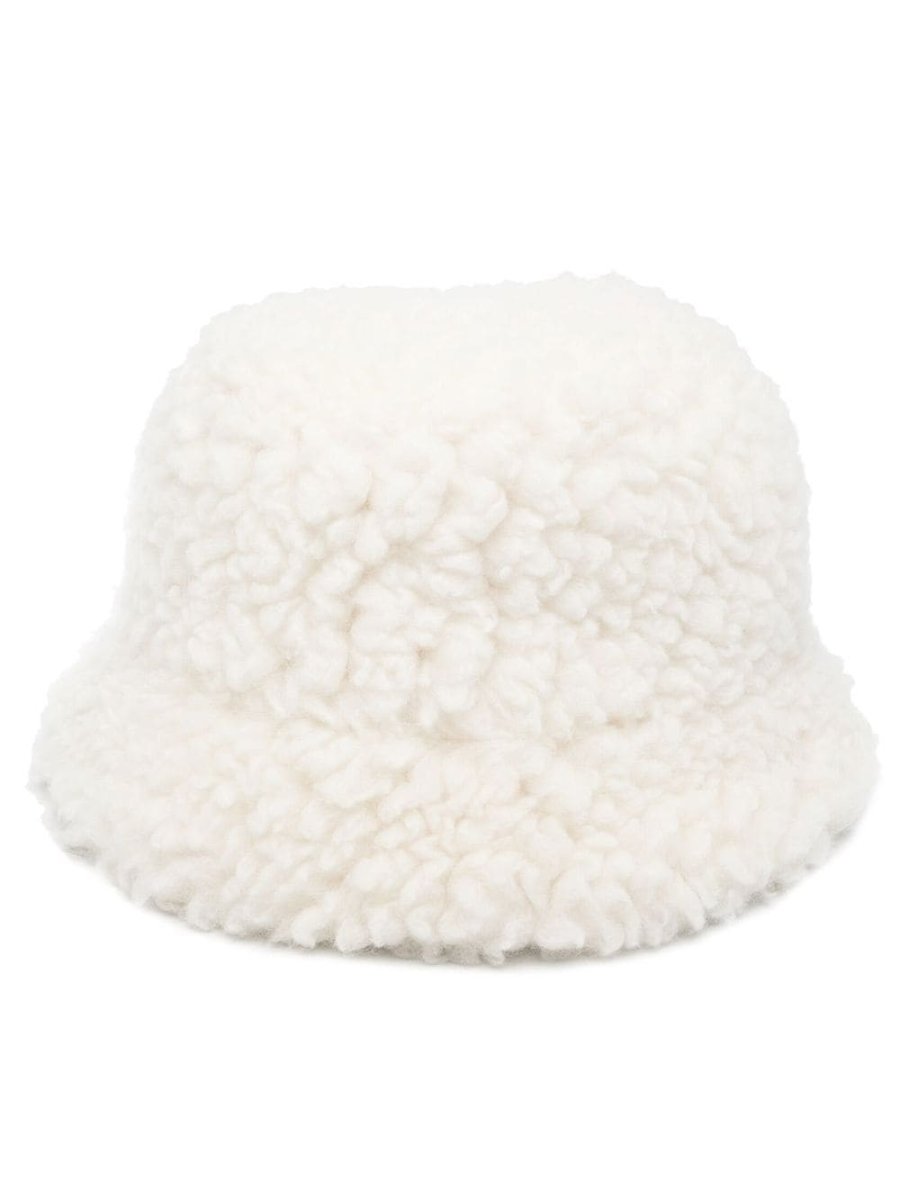 logo-plaque wool-blend bucket hat