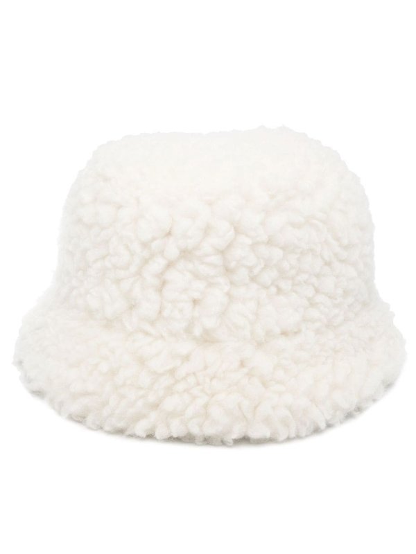 logo-plaque wool-blend bucket hat