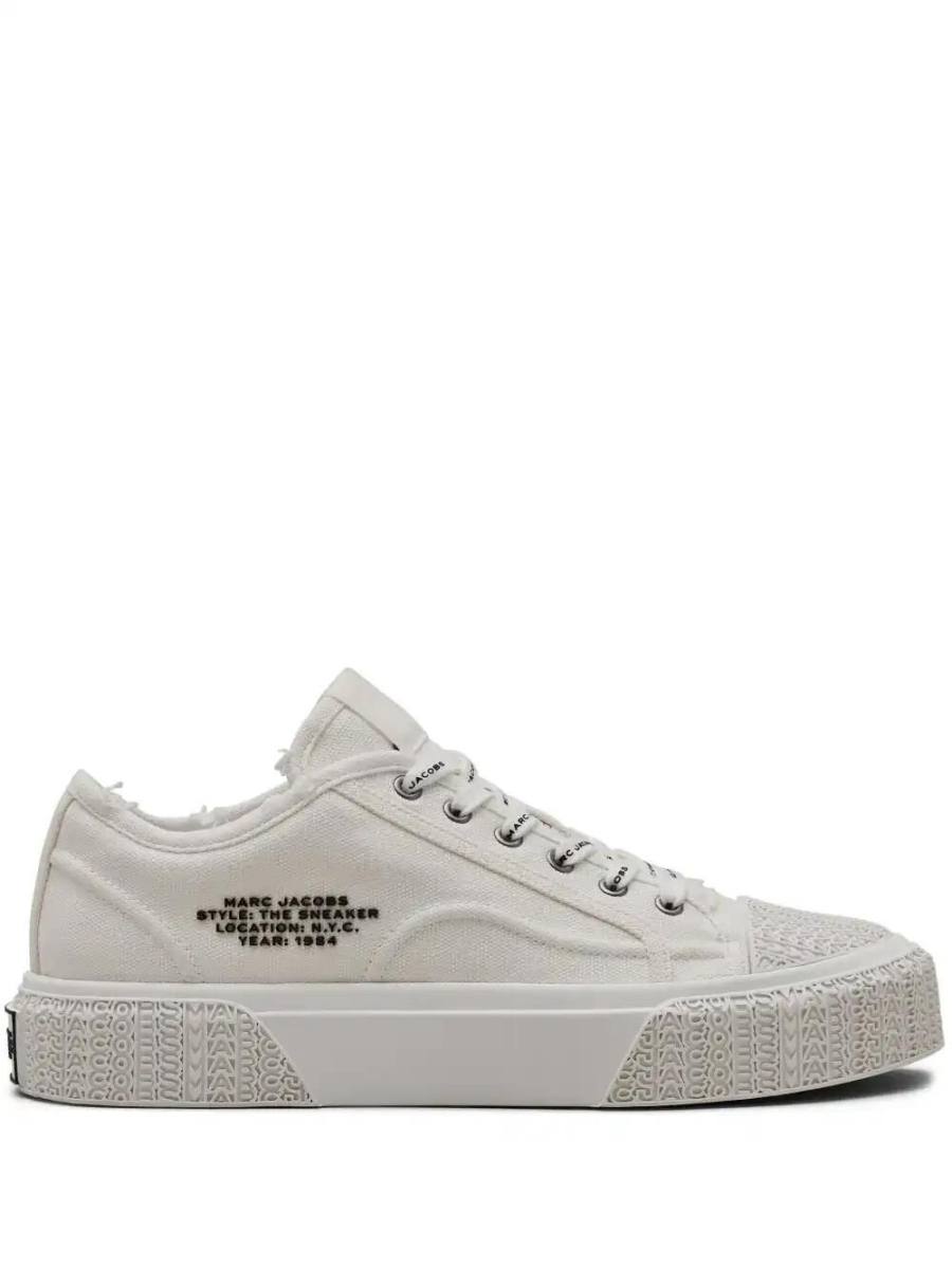 distressed canvas sneakers