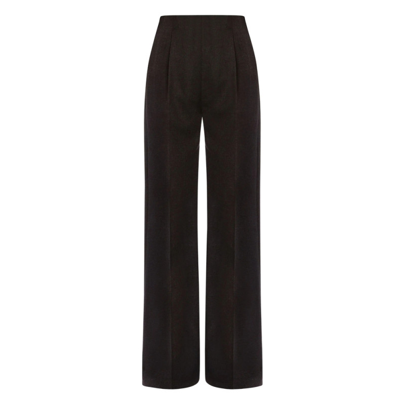 Alberta Ferretti Virgin-wool High-waisted Pants