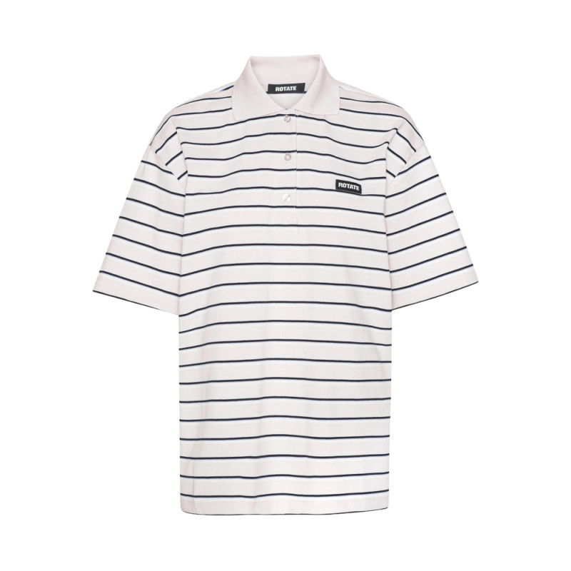 Rotate Striped Polo Shirt