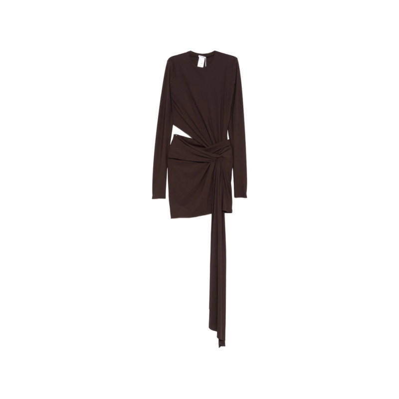 Amazuin Anouk Cut-out Knotted-detail Mini Dress
