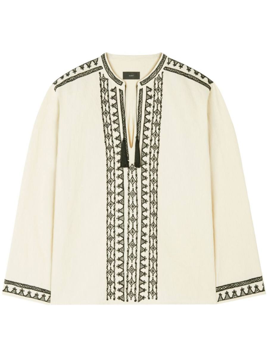 tassel-detail shirt